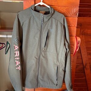 Ariat Men's Performance Jacket in Gray with Red Accents